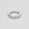 Bague 53 Bague souple en or blanc et diamants 58 Facettes JRW0022-53