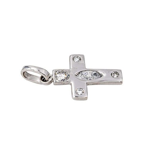 Pendentif Pendentif  Croix Or blanc Diamant 58 Facettes 4608587CN