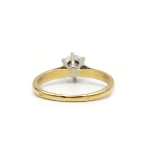 Bague 49 Solitaire - Or jaune et diamant 58 Facettes 1096