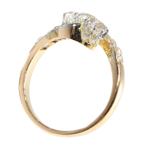 L'amour à travers le temps : bague de déclaration en diamant Belle Époque des années 1920