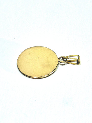 Pendentif Médaille de la Vierge en or 18 carats jaune et or rose 58 Facettes