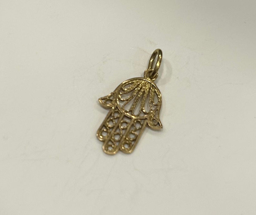 Pendentif Pendentif khomsa or jaune 58 Facettes LP558