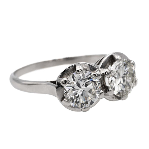 Bague 53 Bague Toi et Moi Platine Diamant 58 Facettes 2735890CN