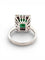 Bague 55 Bague en or blanc 18 carats diamants et émeraude 58 Facettes