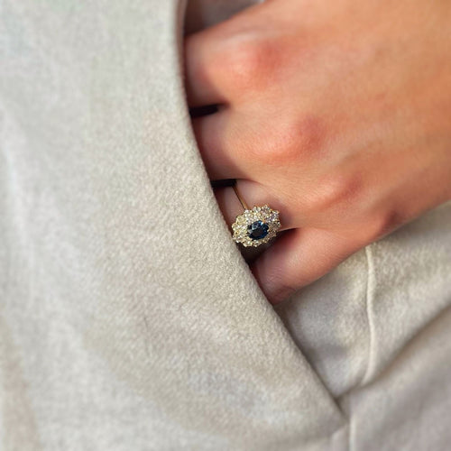 Bague 50 Bague or saphir diamants 58 Facettes 240365R