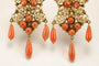 Boucles d'oreilles Boucles d'oreilles anciennes en perles de corail et filigrane d'or jaune 58 Facettes 7712