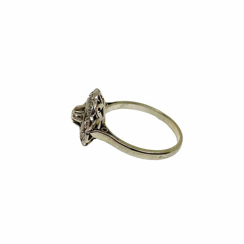 Bague 60 Bague marguerite or gris et diamants 58 Facettes