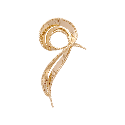 Broche Broche vintage "Volute" or rose. 58 Facettes 34701