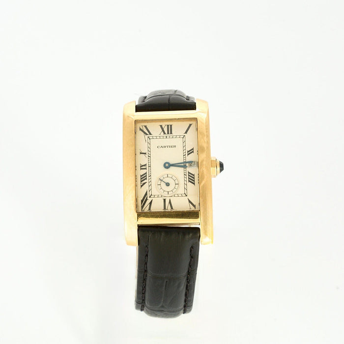 Montre CARTIER - Tank Américaine - Montre or jaune 58 Facettes 230343