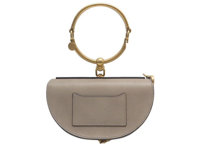 Bracelet sac a main CHLOE minaudiere bracelet nile bandouliere cuir gris bag 58 Facettes 268383