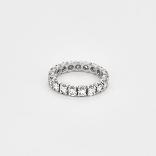 Bague 51.5 Alliance américaine en or blanc et diamants 58 Facettes COG04962