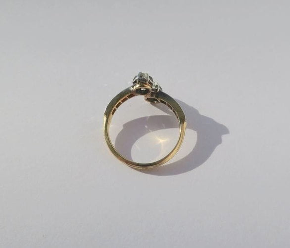 Bague 52 Bague Toi et Moi Belle Epoque Diamants Or rose et platine 58 Facettes