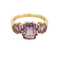 Bague 55,5 Bague en or jaune et améthystes 58 Facettes ALE4646