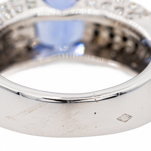 Bague 51 Bague Or blanc Saphir, Diamant 58 Facettes 3245016CN