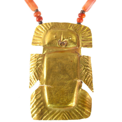 Pendentif L'énigme du chaman : un pendentif céleste en or précolombien des profondeurs de l'Antiquité 58 Facettes 21055-0157