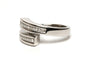 Bague 58 Bague contemporaine or blanc, diamants 58 Facettes 21798