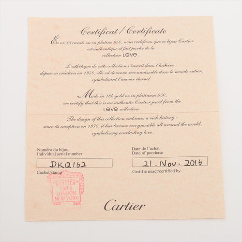 Bracelet CARTIER - Bracelet Love Or Rose Full set 58 Facettes