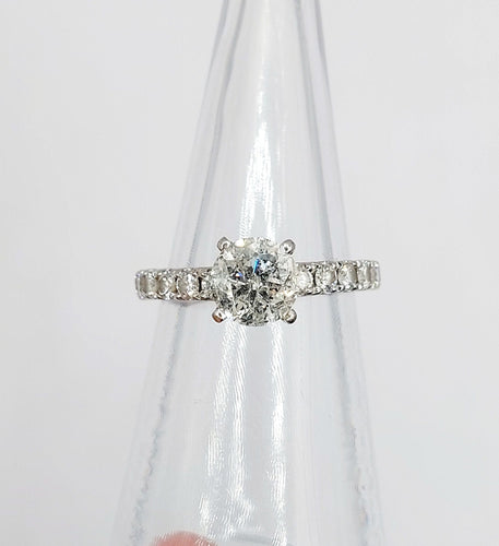 Bague Bague solitaire or blanc diamant de 1,15 carat - certificat 58 Facettes A04032