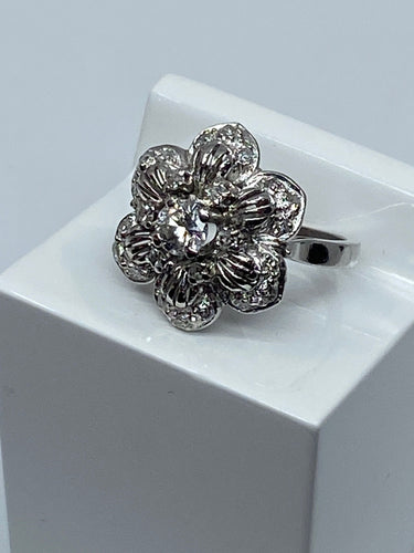 Bague 48 Bague Fleur Diamants 58 Facettes AB69