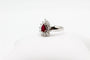 Bague 58 Bague or blanc rubis poire 58 Facettes 250019