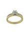 Bague 56 Bague de fiançailles en or jaune et blanc certifiée HRD avec diamants 58 Facettes