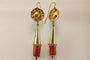 Boucles d'oreilles Boucles d'oreilles antiques en or jaune corail 58 Facettes 7652