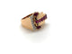 Bague 53 Bague Art Déco or jaune, rubis, diamants 58 Facettes M9044