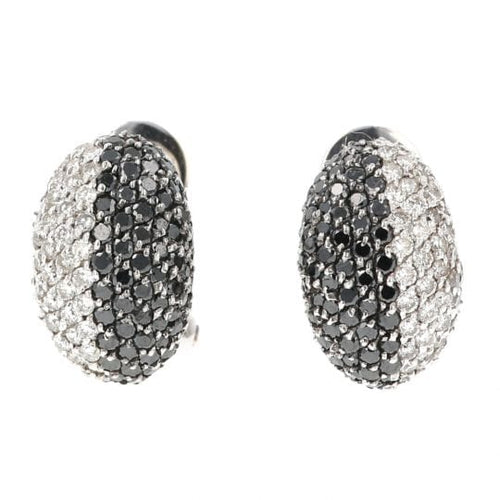 Boucles D'Oreilles Diamants Noirs Blancs 58 Facettes 4166