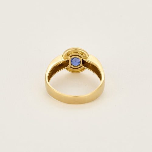 Bague 65 Bague en or jaune, saphir et diamants 58 Facettes CHAL0855