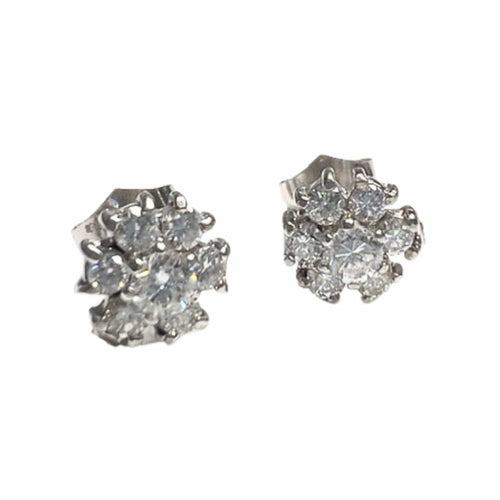 Boucles d'oreilles Boucles d'oreilles style or 18 ct avec diamants 58 Facettes Q146B