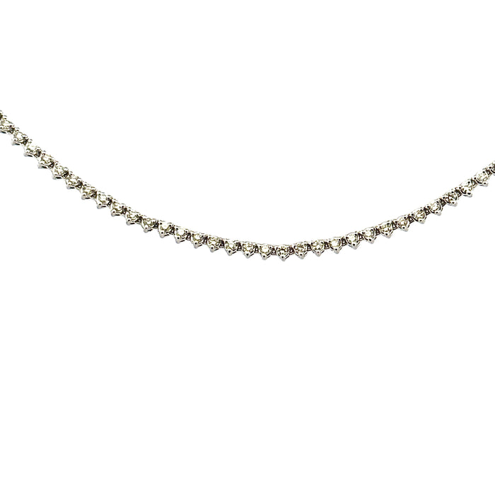 Collier rivière de diamants or blanc