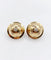 Boucles d'oreilles Puces d'oreilles art deco or 18k demi sphère ornée de diamant tailles anciennes en sertis étoilés (circa 1950) 58 Facettes A03419