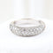 Bague 52 Bague en or blanc 18 carats pavée de diamants 58 Facettes VV1-C