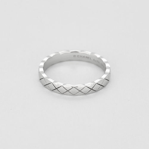 Bague 56 CHANEL - Bague Coco Crush mini modèle en or gris 58 Facettes 58FC17-2