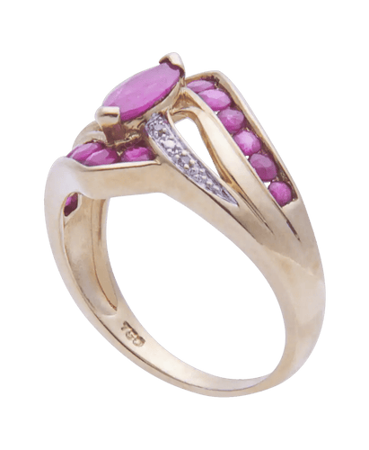 Bague 55 Bague Princesse Or jaune 18K Or blanc Rubis Diamant 58 Facettes BO200099/PRINCESSE