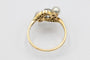 Bague 57 A charming yellow gold ring with diamonds and pearls 58 Facettes 11575