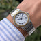 Montre Cartier Santos Round Octagon Date 2966 Large Octogonale Gold Stainless Steel 58 Facettes