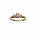 Bague 56 Bague en platine et or jaune  diamants et saphir rose naturels 58 Facettes CAE-RI-OV-YGPS