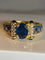Bague 56 KORLOFF - bague saphirs, diamants, émail bleu 58 Facettes
