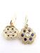 Boucles d'oreilles Boucles d'oreilles en or jaune avec saphirs et diamants 58 Facettes