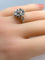 Bague 51 Bague en or blanc 18 carats et diamants 58 Facettes AB322