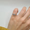 Bague 49 Solitaire or blanc serti d'un diamant 58 Facettes