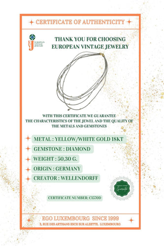Collier Collier Wellendorff "Morgensonne" en or jaune et blanc avec diamants 58 Facettes