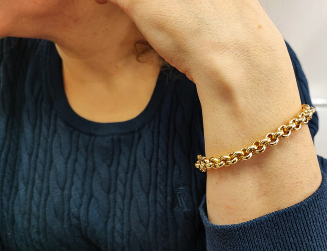 Bracelet Bracelet jaseron or jaune 18 carats 58 Facettes brac.jasron.1469