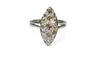 Bague 50 Bague Marquise or blanc 18 carats et diamants 58 Facettes