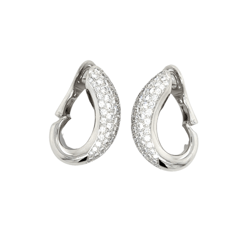 Boucles d'oreilles Boucles d'oreilles Chaumet, modèle "Hommage à Venise", en or blanc et diamants 58 Facettes 1.0002545/1