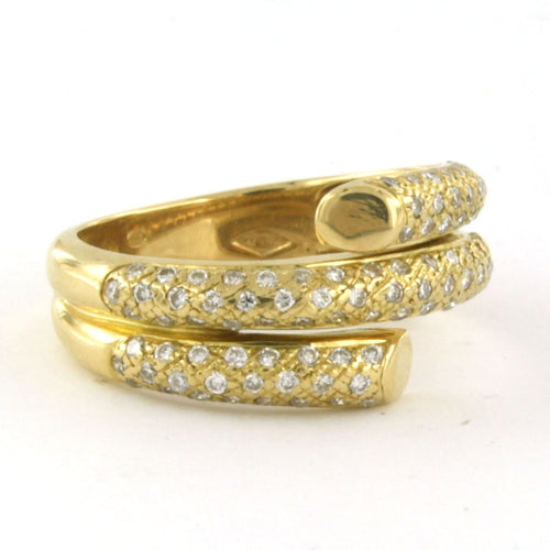 Bague 53 Bague en or jaune sertie d'un diamant taille brillant jusqu'à 1,00 ct 58 Facettes