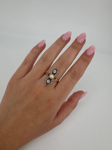 Bague 56 Bague XIXème - Or, perle et diamants 58 Facettes 1187
