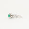 Bague 54 BAGUE MARGUERITE EMERAUDE ET DIAMANTS EN OR GRIS 18K 58 Facettes 0