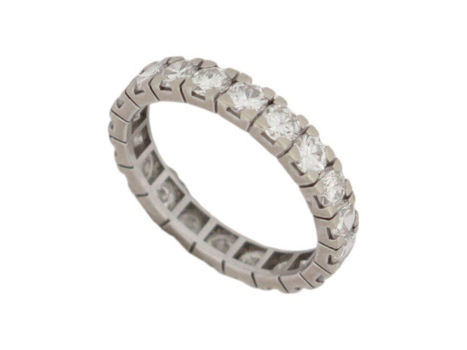 Bague 50 bague alliance americaine 20 diamants 2ct or blanc 18k 2.1gr t50 58 Facettes 268367